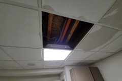 ceiling ruined from water damage 3