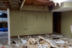 collapsed ceiling from water damage
