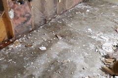 drywall mess from collapsing
