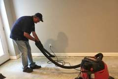 vacuuming floors