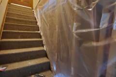 containment for stairs with heavy water damage 2