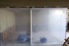 containment for specific area with heavy water damage