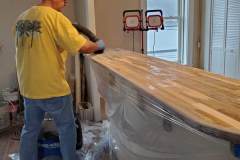 vacuuming dust from sanding 2