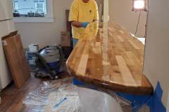 applying  1st layer of epoxy