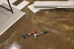 water damage under laminate flooring