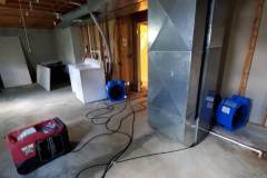 water damage equipment in process
