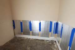 insulating exterior wall after water proofing